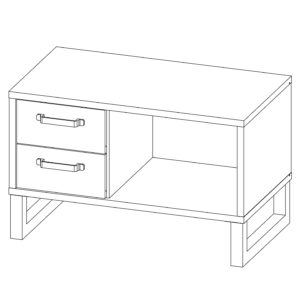 Тумба для взуття 1Д/2Ш Барі