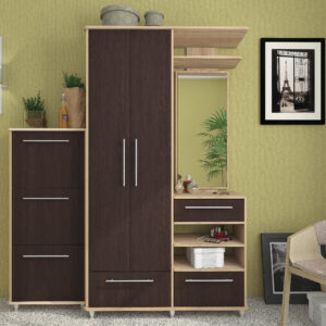 Шафа з тумбою та дзеркалом Ніагара дуб сонома/венге магія