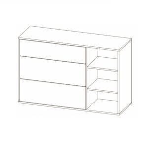 Комод 1Д/3Ш Нітро