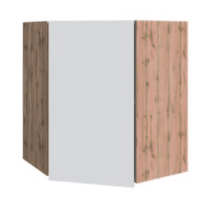 КВ 60х60 Кухня Софт Білий/дуб вотан