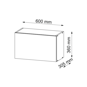 60Вит Кухня Софт Білий/дуб вотан